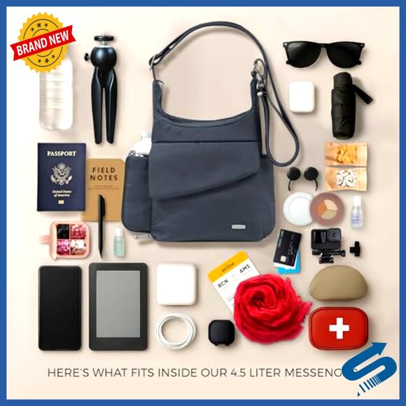 Anti-Theft Messenger Bag Slash-Proof Secure Travel Classic Crossbody Organizer - Picture 5 of 7